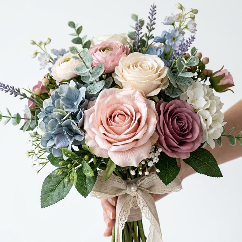 Close-up of lifelike artificial flowers manufactured by AMP Ceylon