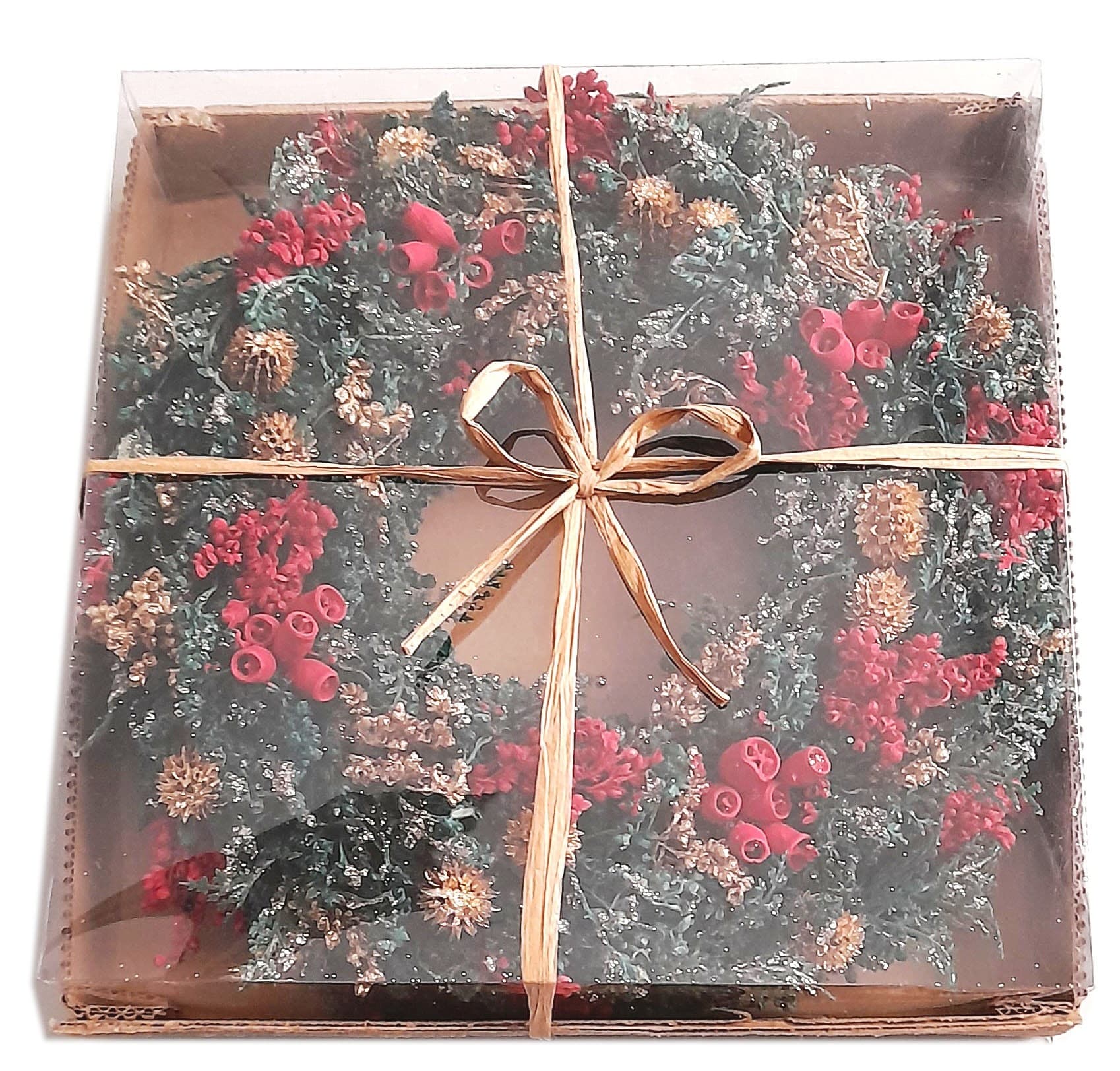 Christmas Wreath in acetate box